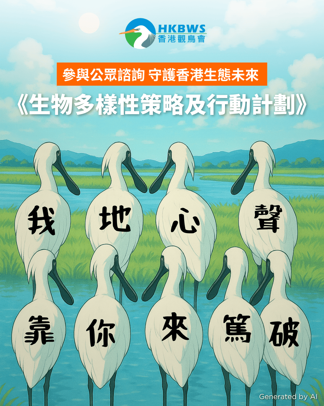 急！爲雀鳥和生態未來發聲【更新生物多樣性策略及行動計劃（BSAP）：公眾諮詢】
