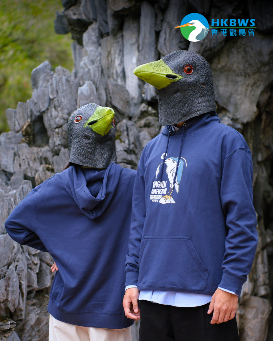 「🐧我唔係企鵝」夜鷺連帽衛衣