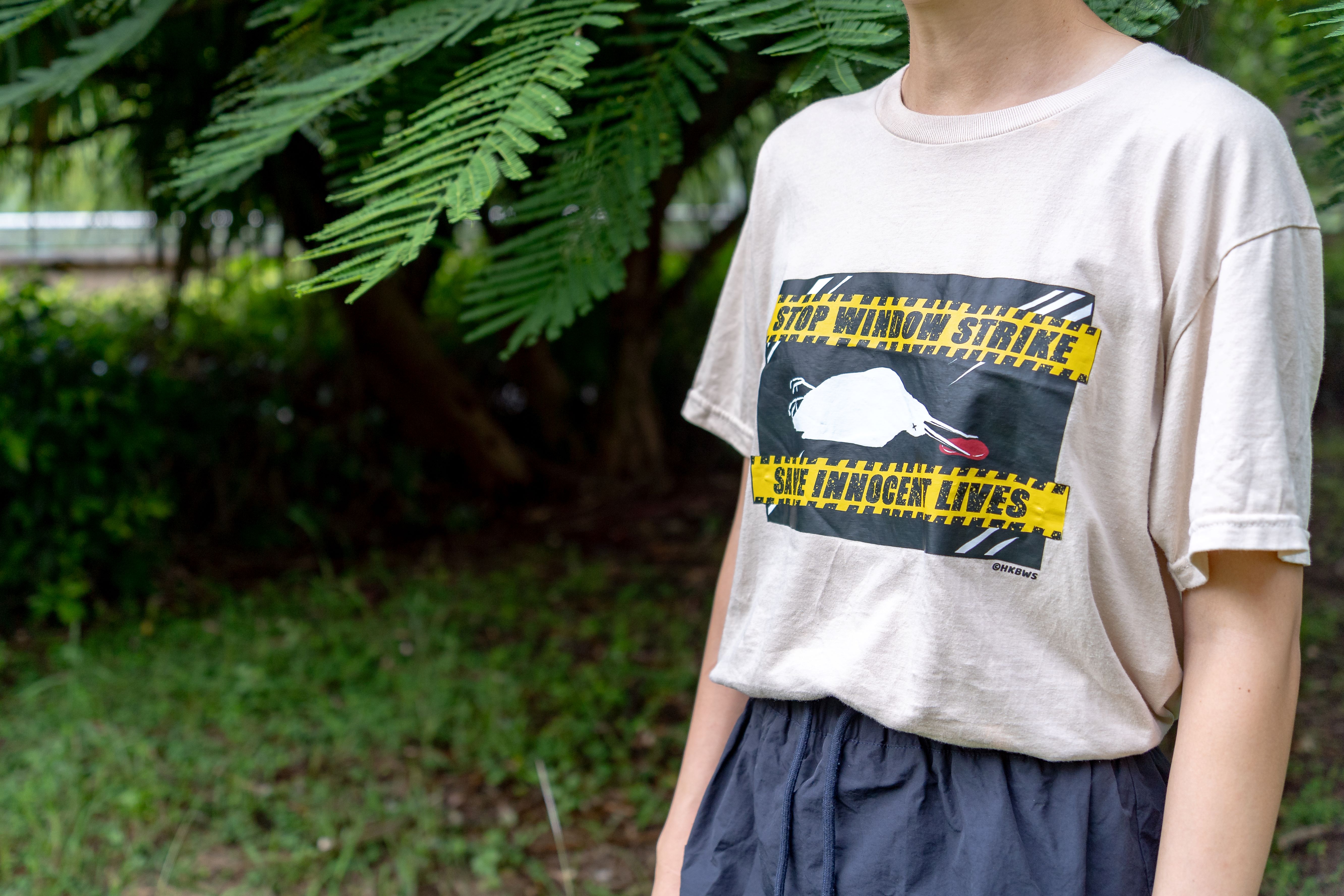 【讓雀鳥看見玻璃】鳥撞玻璃主題 Tee Anti-Bird-Collision T-shirt 