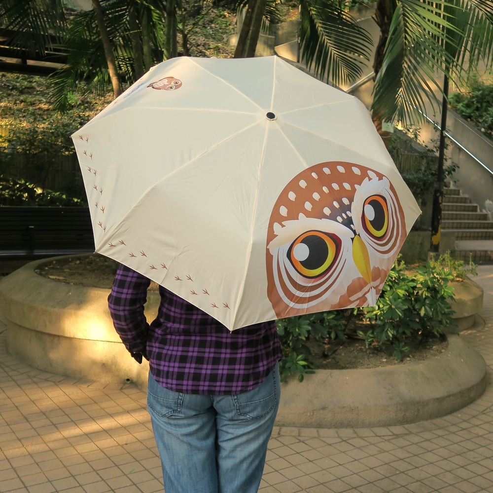 貓頭鷹雨傘+環保雨傘袋套裝Owl Rain Set: Umbrella+Rain Bag
